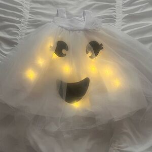 Pottery Barn Kids White Ghost Dress with Yellow Lights